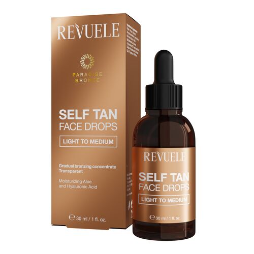 Revuele Self Tan Face Drops Light To Medium 30ml