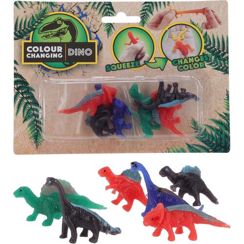 Δεινοσαυράκια που αλλάζουν χρώμα 6pcs 5.5cm