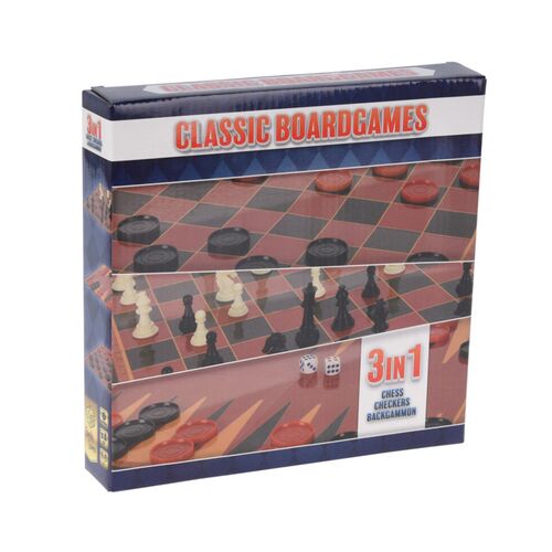 Σκάκι 3 σε 1 Chess Checkers Backgammon