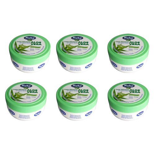 Nuky Ενυδατική Κρέμα Χεριών/Σώματος Aloe Vera 200ml Σετ 6 τμχ