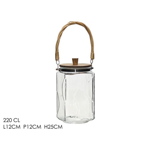 Γυάλινο βάζο 220ml με καπάκι
