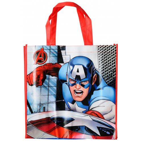Τσάντα για ψώνια σε μαύρο χρώμα για αγόρια Avengers Attack All 38x38cm
