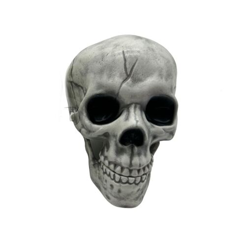 Διακοσμητικό Halloween νεκροκεφαλή σε λευκό χρώμα 10x15x14cm