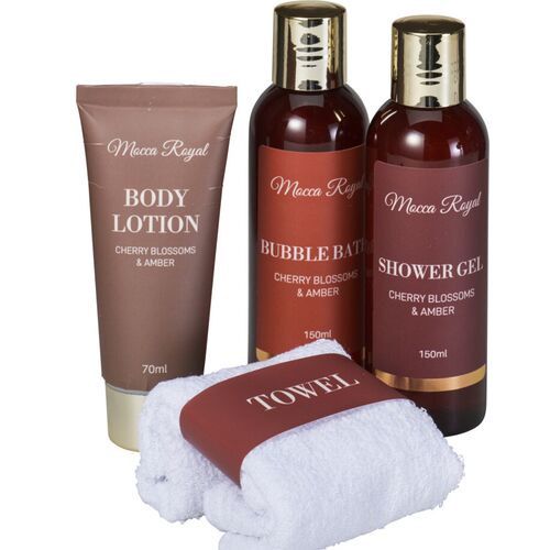 Σετ Μπάνιου 4τμχ με Shower Gel 150ml, Body Lotion 70ml, Bubble Bath 150ml και Πετσέτα σε 2 Σχέδια