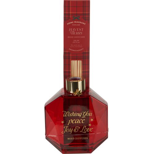 Αρωματικό χώρου γυαλί 200ml 10.5x4x15.5cm πράσινο κόκκινο