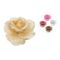 Κλάμερ με τριαντάφυλλο σε εκρού χρώμα 12cm
