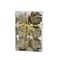 Χριστουγεννιάτικα στολίδια κουκουνάρες με γκλίτερ σε χρυσή απόχρωση σε 2 σχέδια σετ 6pcs 8cm