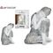 GiftDecor Διακοσμητικός καθιστός Βούδας σε λευκό/ασημί χρώμα 12x16cm