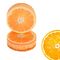 Σετ 2 στρογγυλά σφουγγάρια με άρωμα φρούτων σε πορτοκαλί χρώμα 9.5x3.5cm