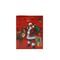 Χριστουγεννιάτικη σακούλα δώρου με Αη-Βασίλη σε κόκκινο χρώμα 3D 33x25x10cm