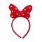 Αποκριάτικη στέκα Mini Mouse με κόκκινο πουά φιόγκο 19x3x14cm
