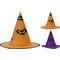 Αποκριάτικο καπέλο Halloween μάγισσας με νυχτερίδα σεπορτοκαλί χρώμα 33x30cm1014,1015