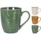 Κούπα stonewear με σχέδιο σε πράσινο χρώμα 390ml