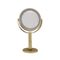 Μεταλλικός καθρέφτης μακιγιάζ επιτραπέζιος με led φως 32x12x18.5cm