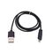 USB καλώδιο φόρτισης και μεταφοράς δεδομένων σε μαύρο χρώμα 1m
