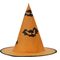 Αποκριάτικο καπέλο Halloween μάγισσας με νυχτερίδα σεπορτοκαλί χρώμα 33x30cm1014,1015