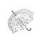 Ομπρέλα 8 ακτίνων Αυτόματη με μπαστούνι διάφανη με παραστάσεις